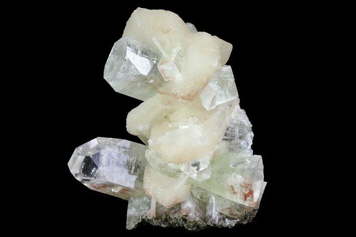 Zoned Apophyllite Crystals With Stilbite - India #72090